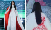 Tiểu Vy gây tranh cãi khi diện trang phục áo dài có in HLV Park Hang Seo ở phía sau lưng tại Chung kết Hoa hậu Việt Nam 2020